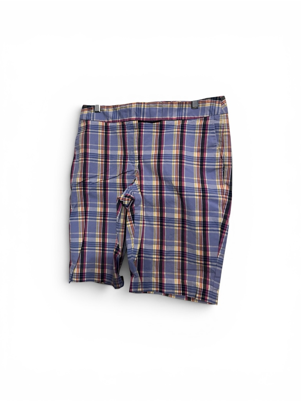 Liz Claiborne Blue and Cream Plaid Shorts